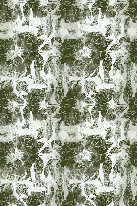 抽象花卉印花华亿平台图片