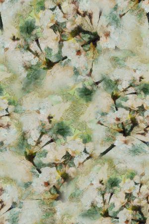 朦胧花卉印花华亿平台图片