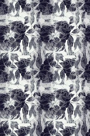 抽象花卉印花华亿平台图片