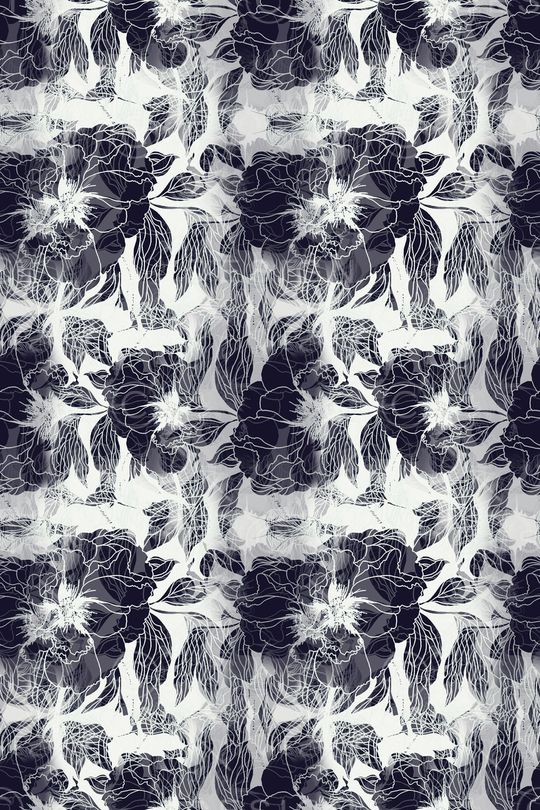 抽象花卉印花华亿平台图片