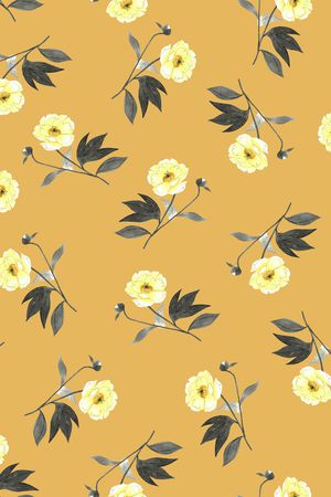 彩底花卉印花华亿平台图片