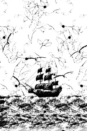 抽象男装印花华亿平台图片