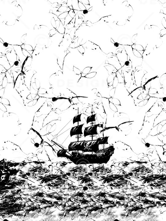 抽象男装印花华亿平台图片