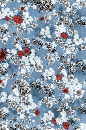 抽象花卉印花华亿平台图片