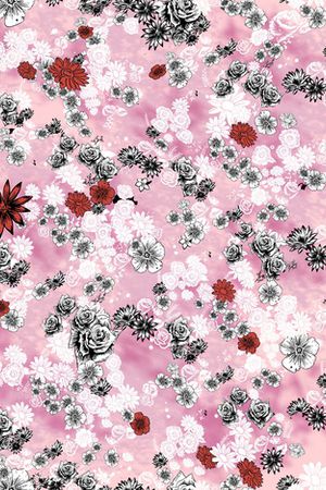 抽象花卉印花华亿平台图片