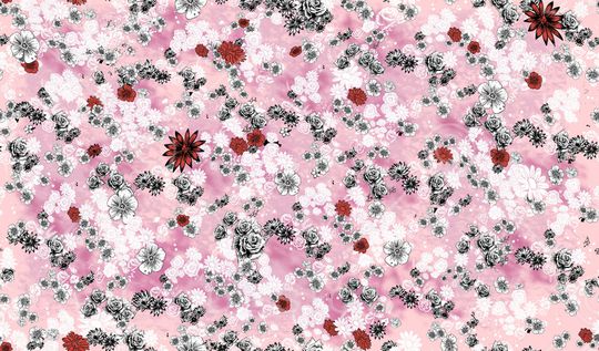 抽象花卉印花华亿平台图片