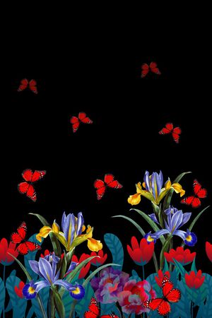 蝴蝶印花华亿平台图片