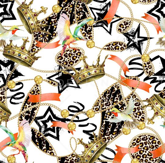 豹纹印花华亿平台图片