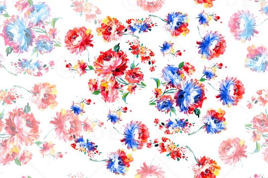 抽象花卉印花华亿平台图片