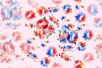 抽象花卉印花华亿平台图片