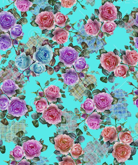 彩底花卉印花华亿平台图片