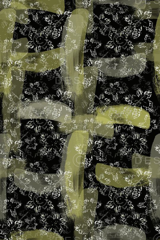 抽象花卉印花华亿平台图片