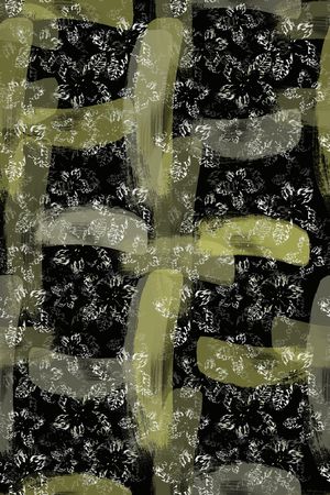 抽象花卉印花华亿平台图片