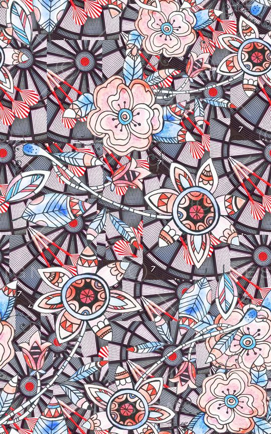 几何印花华亿平台图片