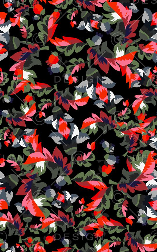 几何花卉印花华亿平台图片