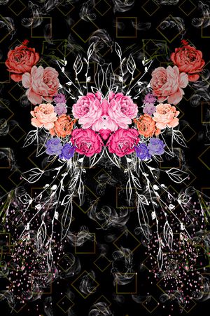 羽毛印花华亿平台图片