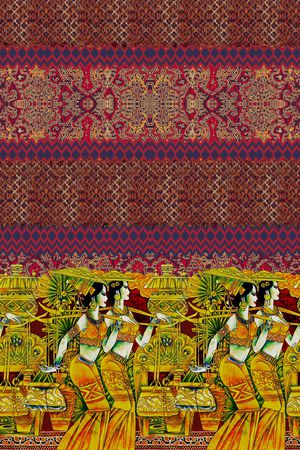 条纹印花华亿平台图片