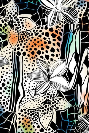 抽象印花华亿平台图片