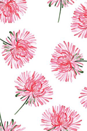 水彩花卉印花华亿平台图片