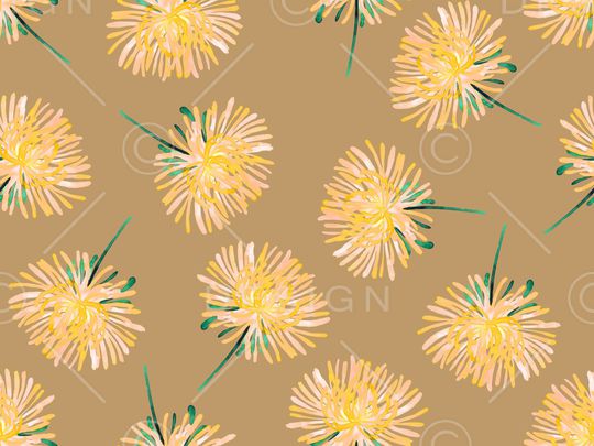 水彩花卉印花华亿平台图片