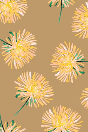 水彩花卉印花华亿平台图片