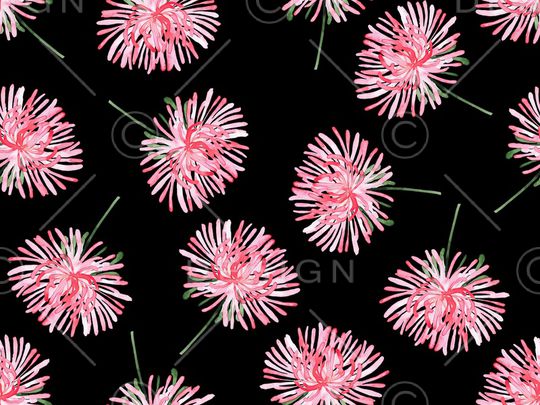 水彩花卉印花华亿平台图片