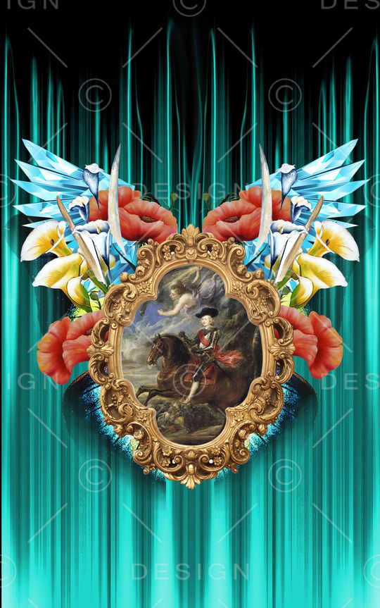 风格化花卉印花华亿平台图片