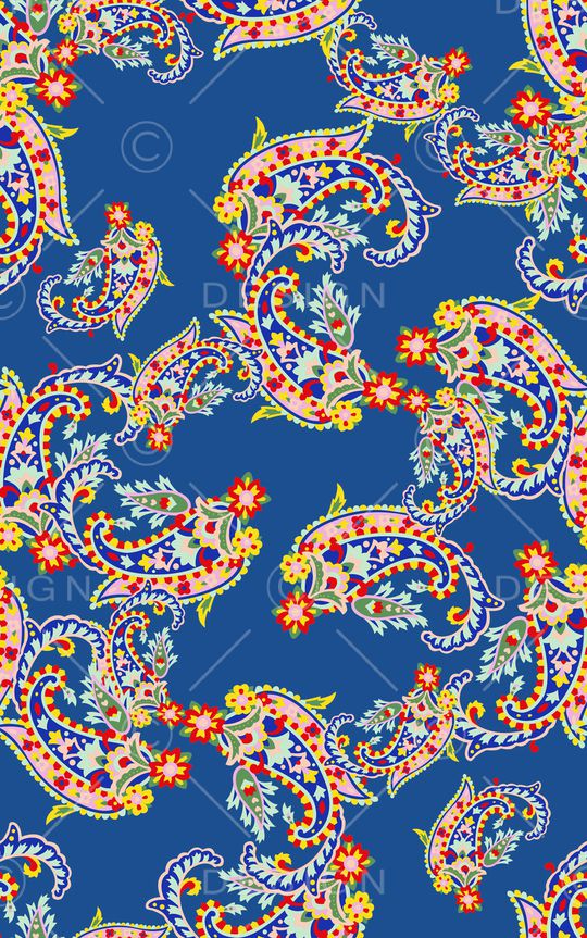 佩斯利印花华亿平台图片