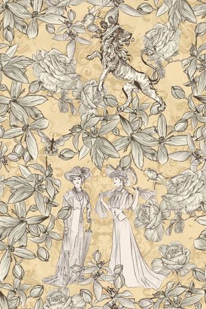 复古印花华亿平台图片