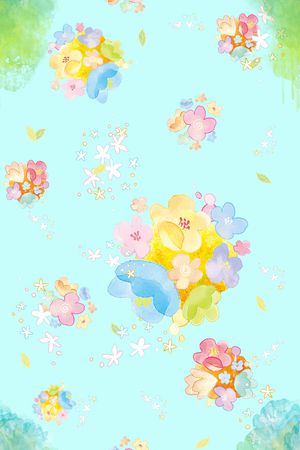 清爽底花卉印花华亿平台图片