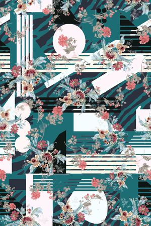 抽象印花华亿平台图片