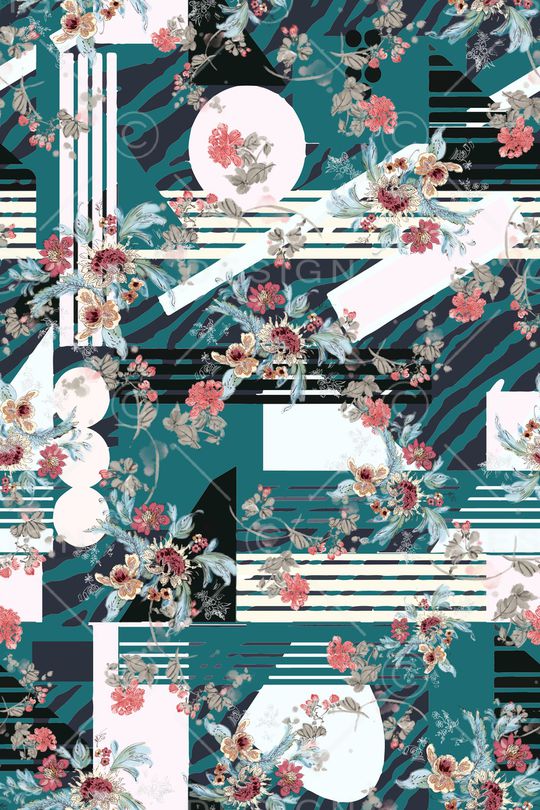 抽象印花华亿平台图片