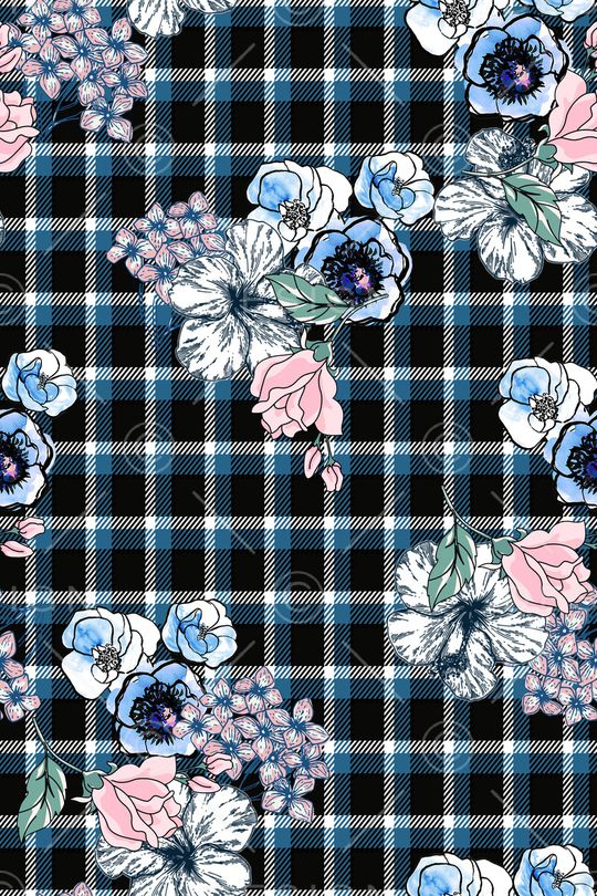 格子印花华亿平台图片