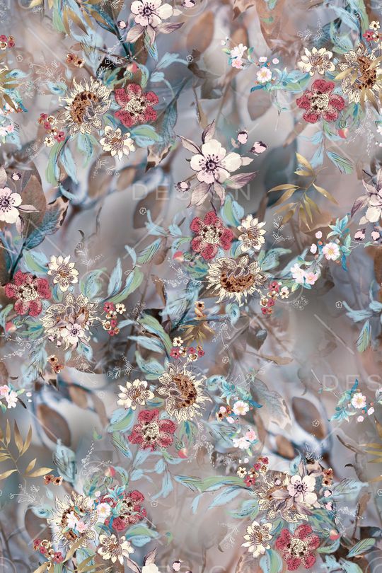 花卉印花华亿平台图片