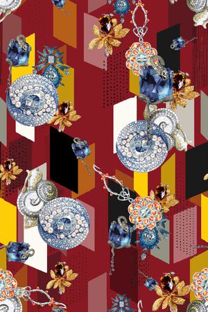 几何印花华亿平台图片