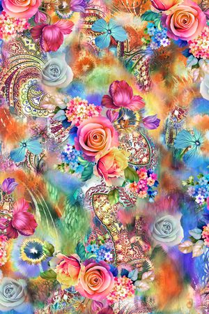 抽象印花华亿平台图片