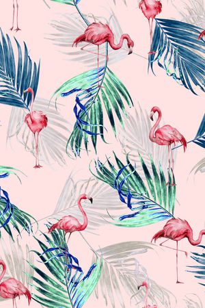 火烈鸟印花华亿平台图片