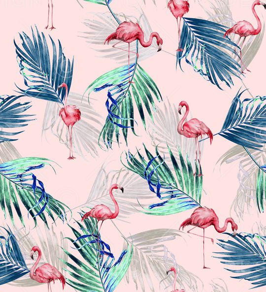 火烈鸟印花华亿平台图片