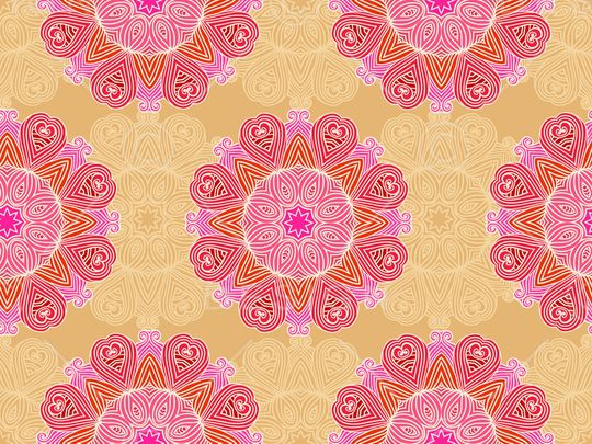 民族花卉印花华亿平台图片