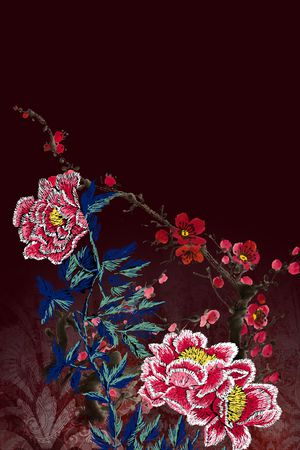 旗袍印花华亿平台图片