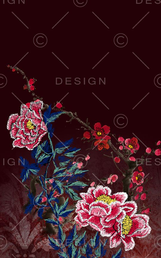 旗袍印花华亿平台图片