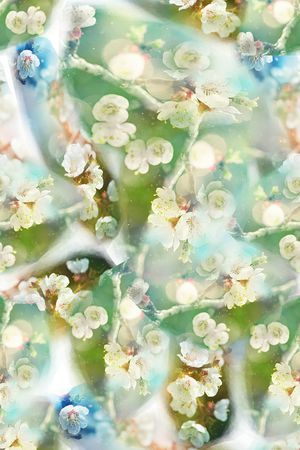 清爽底花卉印花华亿平台图片