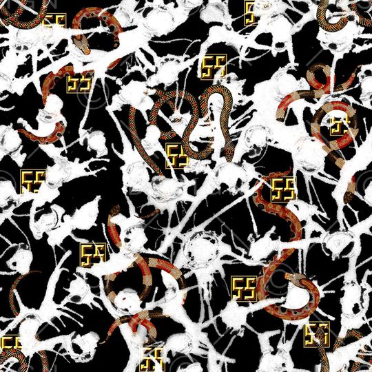 黑白华亿平台印花华亿平台图片