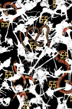 黑白华亿平台印花华亿平台图片