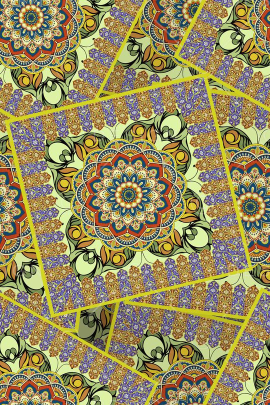 民族花卉印花华亿平台图片