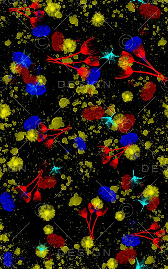 满版散花印花华亿平台图片