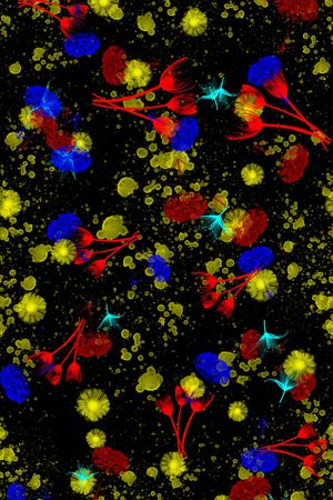 满版散花印花华亿平台图片