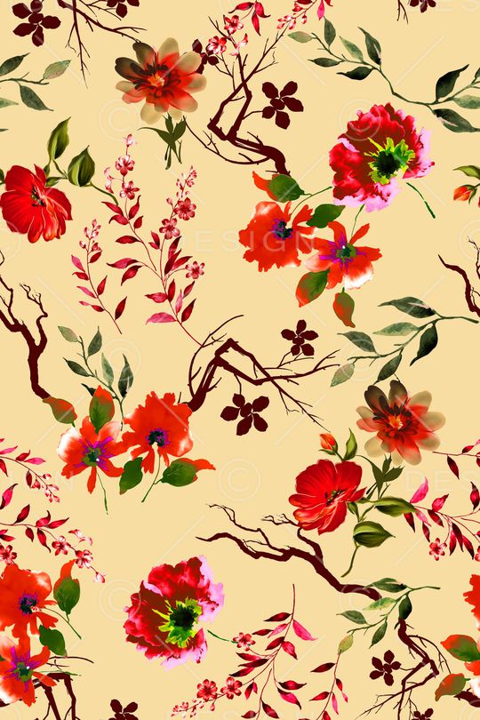 花卉印花华亿平台图片