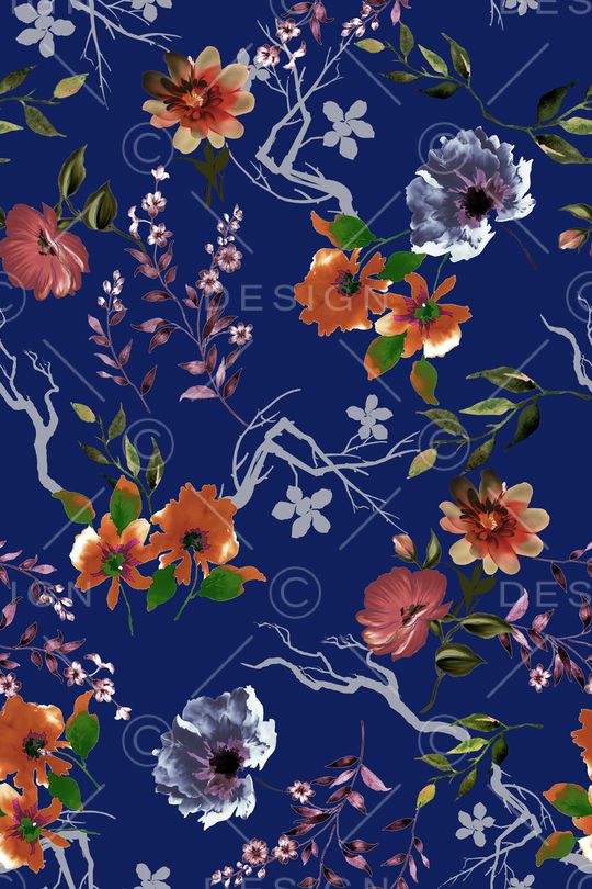 花卉印花华亿平台图片