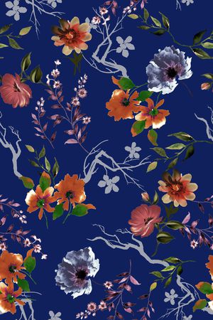 花卉印花华亿平台图片